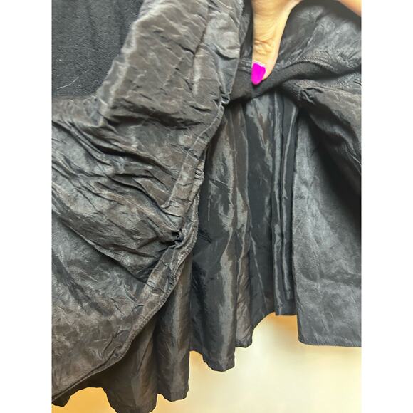 Teri Jon by Rickie Freeman Black Formal Dress Women Size 10 A Line Puff Bottom - Picture 3 of 8